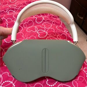 Apple Over-Ear Headphones in White and Sage Green